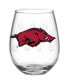 Arkansas Razorbacks 15 Oz Mom Stemless Wine Glass