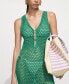 ფოტო #8 პროდუქტის Women's Button Crochet Dress