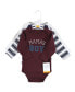 ფოტო #3 პროდუქტის Baby Boys Cotton Long-Sleeve Bodysuits, Mamas 3-Pack