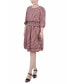 Фото #1 товара Petite Size 34 Sleeve Dobby Smocked Waist Dress