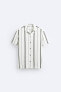Striped viscose blend shirt