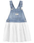 Toddler Denim Eyelet Jumper Dress 4T