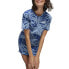 Фото #1 товара Puma Essentials+ Palm Resort Graphic Short Sleeve T-Shirt Dress Womens Blue Casu