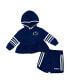 ფოტო #2 პროდუქტის Girls Infant Navy Penn State Nittany Lions Spoonful Full-Zip Hoodie and Shorts Set