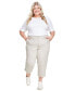 Фото #3 товара Women's Mid-Rise Comfort Waist Capri Pants, 2-24W, Created for Macy's