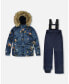 Toddler Boys Two Piece Snowsuit Navy Printed Mountains Animals - Toddler|Child