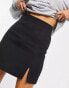 Фото #6 товара New Look split front mini skirt in black