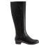 Trotters Misty T2165-001 Womens Black Wide Leather Zipper Knee High Boots