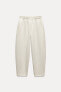 STRAIGHT-LEG PLUSH TROUSERS