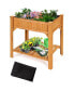 8 Grids Raised Garden Bed Elevated Planter Box Kit Wood