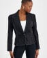 Фото #1 товара Petite Puff-Sleeve Denim Blazer, Created for Macy's