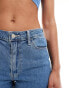 Hollister ultra high rise mom denim shorts in mid blue