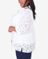 Фото #4 товара Plus Size All American Burnout Stars Two in One 3/4 Sleeve Top