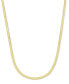 18k Gold-Plated Stainless Steel Herringbone Chain 17-3/4" Collar Necklace