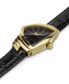 ფოტო #2 პროდუქტის Unisex Swiss Ventura Black Leather Strap Watch 24x36.5mm