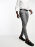 ASOS DESIGN super skinny smart trousers in grey pin dot