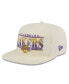 Фото #2 товара Men's Cream Los Angeles Lakers Team Bar Lightweight Corduroy Golfer Snapback Hat