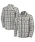 Фото #1 товара Men's Darius Rucker Collection by Gray, Natural Miami Hurricanes Plaid Flannel Long Sleeve Button-Up Shirt
