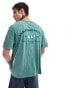 Фото #1 товара Abercrombie & Fitch vintage back logo print t-shirt in washed blue/green