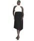 Plus Size Oblong Hem Skirt - 22, Black Onyx