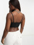 Фото #3 товара Monki satin bustier in black