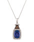 Фото #1 товара Blueberry Tanzanite (2 ct. t.w.) & Diamond (1/3 ct. t.w.) 18" Pendant Necklace in 14k Gold (Also Available in 14K White Gold)