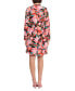 Фото #2 товара Women's Floral-Print Buttoned-Cuff Long-Sleeve Dress
