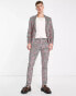 Фото #8 товара Twisted Tailor ribery skinny suit jacket in pink houndstooth check