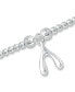 ფოტო #3 პროდუქტის Bead Wish Bone Charm Bracelet in Silver Plate