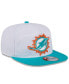Men's White/Aqua Miami Dolphins 2024 NFL Training Camp Golfer Snapback Hat