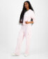 ფოტო #3 პროდუქტის Juniors' Wide-Leg Cargo Sweatpants