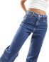 Wrangler mom straight fit jeans in mid blue