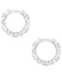 Small Patterned Huggie Hoop Earrings, 0.51"