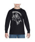 ფოტო #2 პროდუქტის Boy's Child Word Art Long Sleeve - Grim Reaper T-shirt