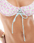 Bright Swimwear alice rosette underwire bikini top in pink