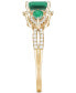 Фото #4 товара Кольцо Macy's Emerald & Diamond 14k Gold