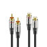 Sonero S-AC710-100 - 2 x RCA - Male - 2 x RCA - Female - 10 m - Black