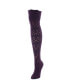 Фото #1 товара Women's Diamond Pointelle Chunky Knit Over-The-Knee Warm Socks