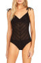Фото #1 товара Robin Piccone 169572 Womens Carly One-Piece Swimsuit Striped Black Size 8