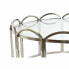 Фото #2 товара Вспомогательный стол DKD Home Decor Стеклянный Серебристый Металл (100 x 100 x 45 cm)