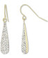 Фото #1 товара Crystal Teardrop Drop Earrings in 18k Gold-Plated Sterling Silver, Created for Macy's