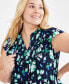 Plus Size Floral Shine Dress, Created for Macy's