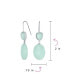 ფოტო #4 პროდუქტის Elegant Gemstone Teardrop Accent Natural Briolette Soft Mint Light Green Amazonite Faceted Oval Drop Earrings For Women Fish Hook