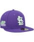 ფოტო #1 პროდუქტის Men's Purple St. Louis Cardinals Lime Side Patch 59FIFTY Fitted Hat