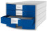 HAN Impuls - Plastic - Blue - Gray - C4 - 4 drawer(s) - Paper - 294 mm