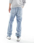 Фото #6 товара HUGO BLUE straight leg jeans in light wash