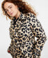 Фото #3 товара Women's Leopard-Print Classic Trench Coat, Created for Macy's