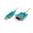 Фото #1 товара StarTech.com 3ft USB to RS232 DB9 Serial Adapter Cable - M/M - DB-9 - USB 2.0 A - 0.9 m - Blue - Transparent