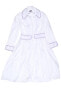 Zac Posen Cotton Poplin Dress (White/Lilac) Women's Dress