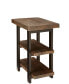 Фото #1 товара Pomona Metal and Reclaimed Wood 2-Shelf End Table